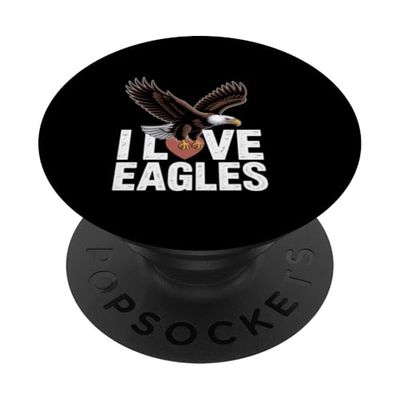 I Love Eagles Design For Bird Lovers PopSockets Adhesive PopGrip