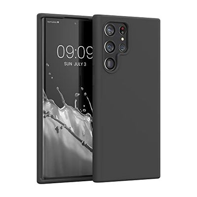 kwmobile telefoonhoesje compatibel met Samsung Galaxy S22 Ultra hoesje - Zachte case voor smartphone - Back cover in mat zwart