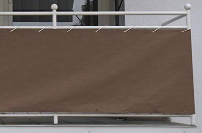 Angerer Stijl 75 cm hoog, lengte: 6 meter balkonbespanning, bruin