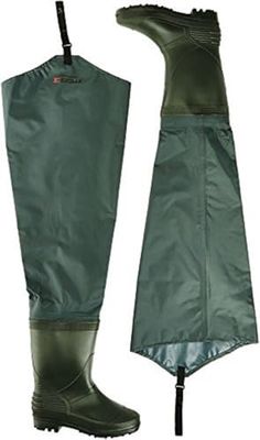 Shakespeare Sigma Nylon Lichtgewicht Waterdichte Heupstelaars met Laarzen voor Mannen en Vrouwen - Voor Waden, Vliegvissen, Jagen, Muck Work, Groen