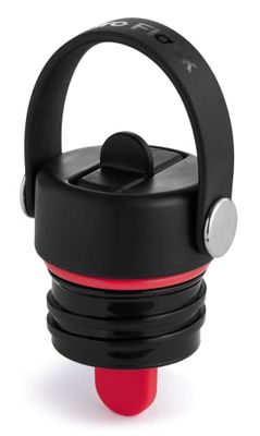 Hydro Flask - Coperchio con cannuccia Flex Straw Cap per wide mouth - Coperchio ermetico a nido d'ape con strap per un facile trasporto - Lavabile in lavastoviglie - Black
