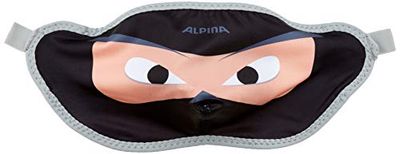 Alpina Helmet Visor Cover voor jongens, vizierbescherming voor ski- en snowboardhelm met vizier, ninja, één maat