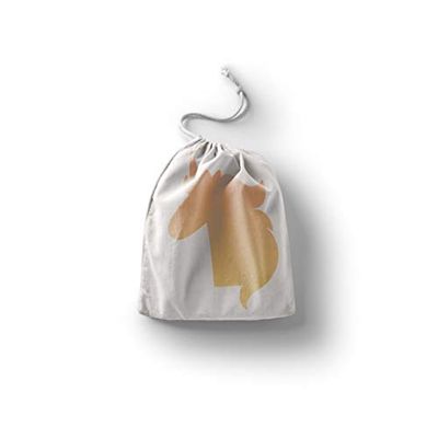 Bonamaison Impreso Algodón Bolsas con Cordón, Bolsa con Cordel para el Hogar y el Almacenamiento de Verduras, Bolso de Compras, Plegable, Ecologica, Reutilizables, Tamaño: 40x50 Cm
