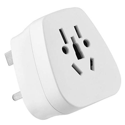 Electraline 70043 adaptador de viagem universal para o Reino Unido, branco