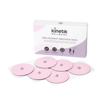 Kinetik Wellbeing Replacement Precision Pads - Compatible with Complete Period Pain Reliever and Precision Period Pain Reliever TENS Machines - Skin-Friendly Adhesive & Multi-Use for Targeted Comfort
