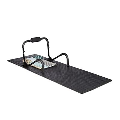 Relaxdays Tappeto Ammortizzante e Insonorizzante per Attrezzi Fitness 60x60 cm, Set da 8, 3 m², Spessore 1 cm, Nero