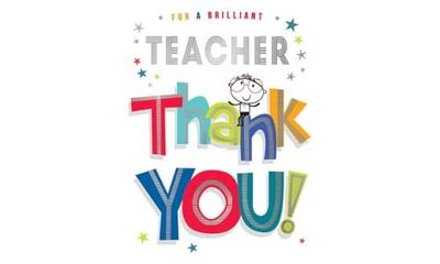 Piccadilly Greetings Brilliant Teacher Thank You Card - 7 x 5 inches