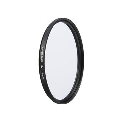 Amazon Basics 77 mm Circular UV Protection Filter for Clearer Pictures, Protects from Dust, Dirt and Scratches