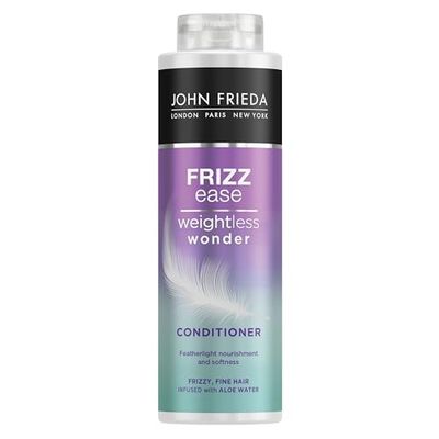 John Frieda Weightless Wonder Conditioner for Frizzy, Fine Hair with Aloe Water 500ml, Nourishing Conditioner for Fine, Frizzy, Dry Hair