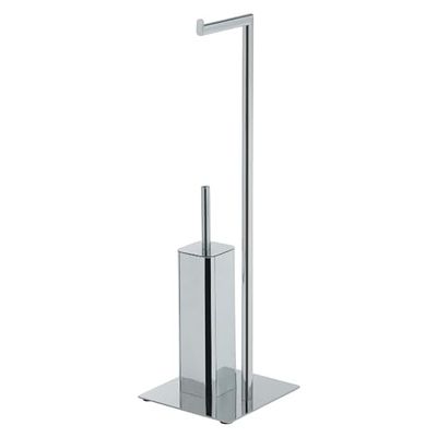 Gedy Felix Columna Toilet roll/toilet brush holder Chrome