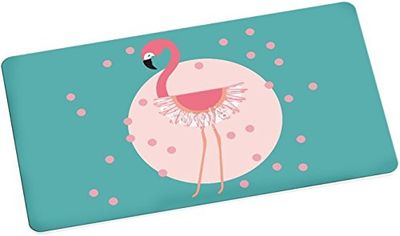 infinite by GEDA LABELS 15920, flamingo board, breakfast board, melamine, turquoise/pink, 23.5 x 14 x 0.5 cm