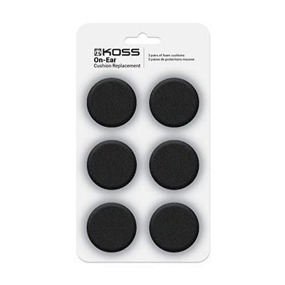 Koss Oorkussens voor PortaPro, Sporta Pro, KSC75 koptelefoon (6 stuks) - zwart