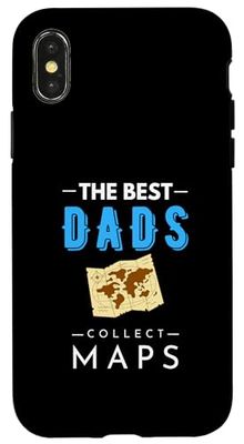 The Best Dads Collect Maps Father's Day Cartophile Map Lover Case for iPhone X/XS