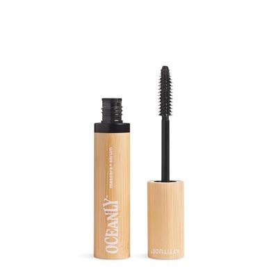 ATTITUDE Oceanly Serum Infused Mascara, EWG Verified, Eye Lash Serum, Length + Volume, Vegan Beauty and Makeup, Black, 7 g