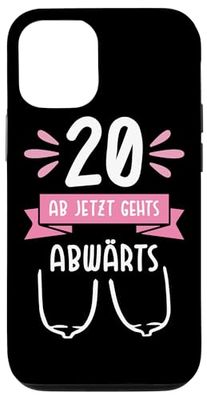 Funny 20th Birthday Shirt for Women Downhill Gag Gift Case for iPhone 12/12 Pro