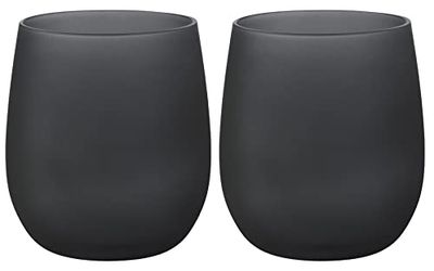BRUNNER 0830183N.C1M Set Bicchieri Infrangibili in Policarbonato di Alta qualità 2 Pz, Waterglass Brownsatin, 35 Cl
