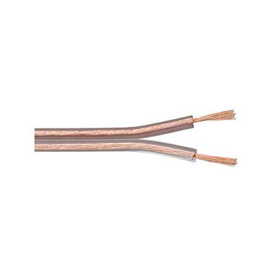 Goobay 67717 luidsprekerkabel 2 x 0,75 mm² CCA strengen/luidsprekerkabel audiokabel per meter/luidsprekerkabel kabel kabel kabel audiokabel/subwoofer kabel/transparant / 25 m