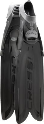 CRESSI Gara Turbo Flex Vinnen Zwart 40/41 - Unisex Lichtgewicht Reactief High Performance Fins Gara-systeem met verwisselbare messen voor duiken, apneu, spearvissen, snorkelen, zwart, 40/41