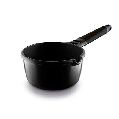 CAZO INDUCTION CON MANGO DESMONTABLE NEGRO 18 CM