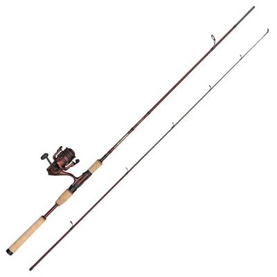 Abu Garcia Tormentor2 Travel Spinning Combo, Canne à pêche et Moulinet pour la pêche en Eau Douce du Sandre et de la Perche, Solide, léger et Polyvalent, Rouge, 2.44m Canne Rapide modérée, 2000