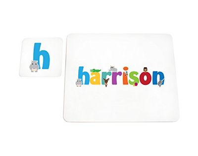 Feel Good Art High Gloss Placemat en Coaster voor baby's en doddlers (Harrison)