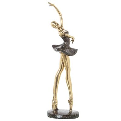ŻYWICA FIGURA BAILARINA DORADA, 14 x 11 x 42 cm