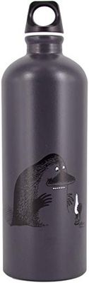 Sigg X Moomin Mörkö Cantimplora infantil (1.0 L), botella para niños sin sustancias nocivas y con tapa hermética, cantimplora ligera de aluminio fabricada en Suiza