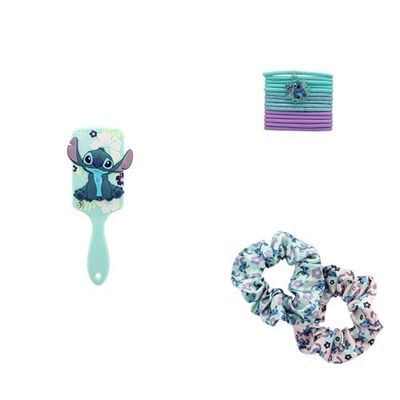 DISNEY - Accessoires Coiffants à l'effigie de STITCH - Lilo & Stitch - Cheveux longs - Brosse Paddle