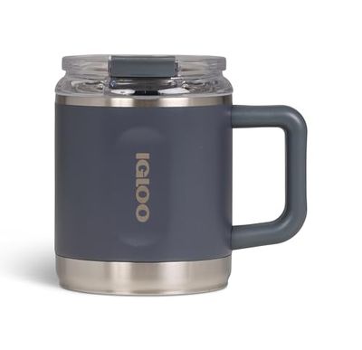 ILGOO kubek termiczny Coffee Mug 15, kubek do kawy ze stali nierdzewnej, 0,45 l, antracytowy, izolowany kubek do picia, zabezpieczony przed wyciekiem