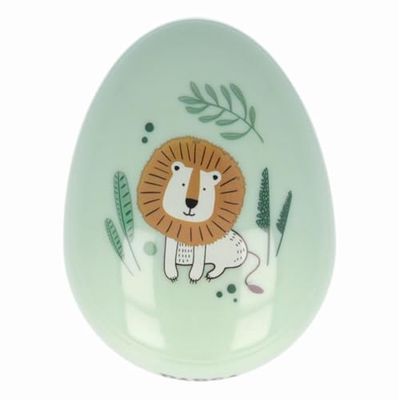 PARSA Beauty Spazzola districante per bambini Safari, verde, senza maniglia, stampa leone, spazzola senza dolore, capelli lisci, facile da applicare, per tutti i tipi di capelli, ideale per i viaggi,