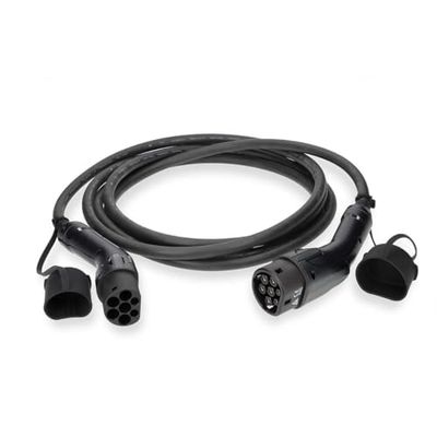 Nedis Kabel voor elektrische voertuigen, kabel type 2-16 A, 22000 W, 3-fasen, 5,00 m, zwart, kartonnen verpakking