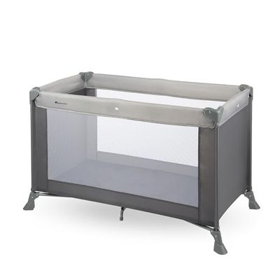 Bebeconfort Soft Dreams, Reisbedje Baby, 0 - 3 jaar (0 - 15 kg), Lichtgewicht Campingbedje, Matras van Houtvezel en Schuim (60 x 120 cm), Draagtas, Compact Opvouwbaar, Grey Mist