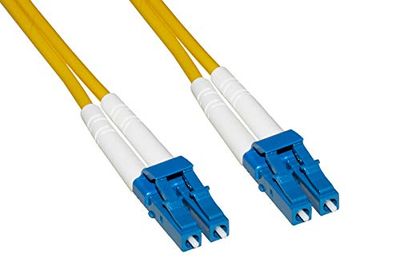 Câble fibre optique multimode LSZH duplex OS2 9/125, LC-LC, 15 m.