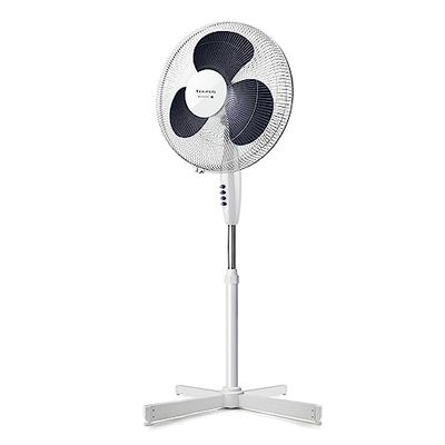 Taurus Greco 16 C Zuilventilator, kruisvoet, antislip voeten, 3 vleugels/Ø 40 cm, 3 snelheden, wit