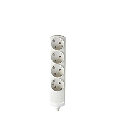Silver Electronics Supra - Base múltipla sem cabo (4 tomadas) cor branca