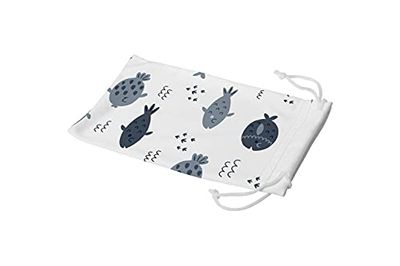 Bonamaison Imprimé Numériquement Lunettes Étui avec Cordon de Serrage, 100% Coton, Sac Lunettes, Pochette à Lunettes, 1 Pièce, Taille: 11x19 Cm
