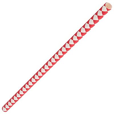 Paper Chequered Red Straw 8" (20cm) Box of 250