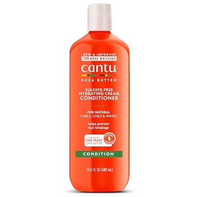 CANTU - Revitalisant hydratant au beurre de karité - Revitalisant sans sulfate pour cheveux bouclés et texturés - Lot de 1 (1 x 400 ml), l'emballage peut différer