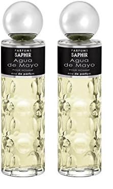 PARFUMS SAPHIR Agua de Mayo, Eau de Parfum con Vaporizzatore Per Uomo, 200 Ml (Confezione da 2)