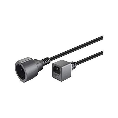 Goobay 51476 Przedluzacz ze Stykiem Ochronnym, Nero, 0.2m Lunghezza del Cavo