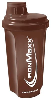 IronMaxx Shaker do białek, brązowy, 700 ml, shaker do proteiny z zakrętką, sitkiem i skalą pomiarową, zabezpieczony przed wyciekiem, nadaje się do mycia w zmywarce, nie zawiera zmiękczaczy BPA i DEHP