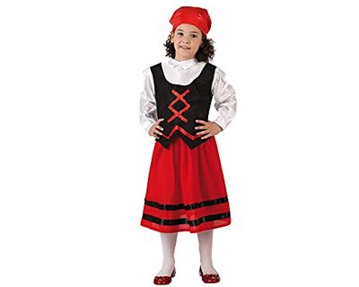 ATOSA déguisement bergère rouge et noire enfant fille 7 a 9 años