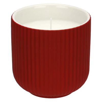 rituali domestici - Rött ljus i keramik, L keramik, 11 x 11 cm, djup 11 cm, kollektion Sofficeluce