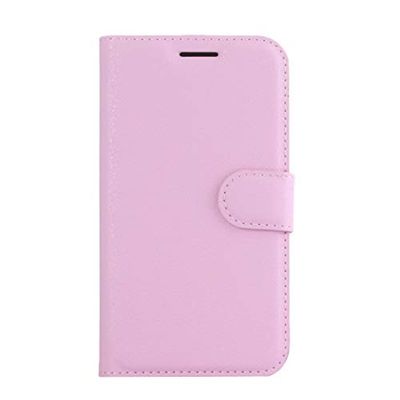 Carcasa de telefono for Galaxy J1 Pro y J1 (2016) / J120 Litchi Texture Funda de Cuero con Tapa Horizontal con Hebilla magnética y Soporte, Ranuras for Tarjetas y Billetera (Negro) (Color : Pink)
