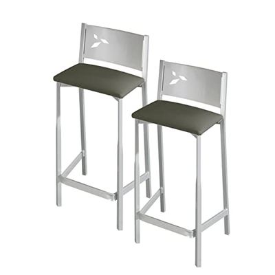 ASTIMESA TAACBL Twee krukken voor de keuken, 60 cm, kunstleer, grafiet
