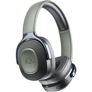 AQL Arkos Universele Bluetooth-hoofdtelefoon met inklapbare oorschelpen, ingebouwde microfoon, 300 mAh batterij, oplaadtijd 2 uur, Playtime 25 uur, bereik 10 m, antraciet