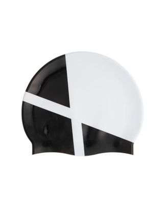 Arena Icons team-ränder-badmössa, unisex, silikon, för kvinnor och män, intensiv träning, racing, bekväm, halkfri, långt hår, diamant/vit/svart