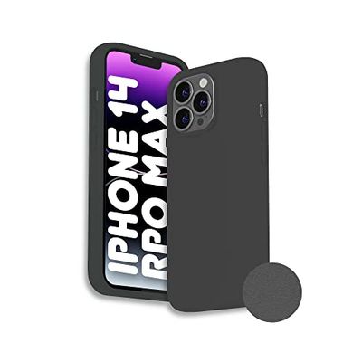 Phonix Funda para iPhone 14 Pro MAX Silicona Líquida Cover para iPhone 14 Pro MAX Compatible con Carga Inalámbrica Magsafe - Case para iPhone 14 Pro MAX Suave a Prueba de Golpes (Gris Oscuro)