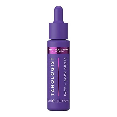 Tanologist Drops, Extra Dark (30ml) Hydrating Self Tanning Drops, Natural Ingredients & Vegan, Dermatologist Approved, Clean Ingredients & Vegan