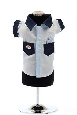 Trilly Tutti Brilli Camisa de Piquet con taschini de Contraste, Azul – 1 Producto